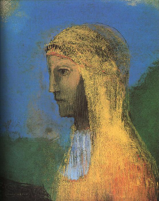 Odilon Redon The Druidess Norge oil painting art
